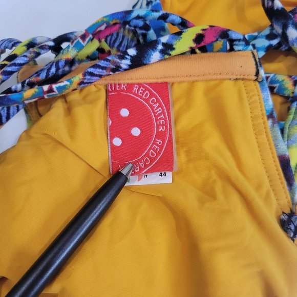 Lot Bundle of 4 Bikini Swimsuit Tops White, Black, Yellow, Unpadded - Picture 4 of 15